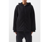 Recycled Cotton-blend Wadded Zip-through Hoodie