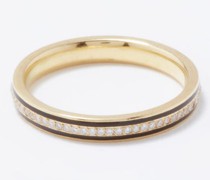 Thread Diamond, Enamel & 18kt Gold Ring