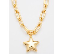 Star-pendant Gold-plated Choker