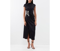 Vamp Crystal-embellished Satin Dress