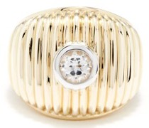 Berlingot Topaz & 9kt Gold Ring