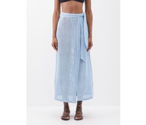 Citrine Cotton-crochet Wrap Skirt