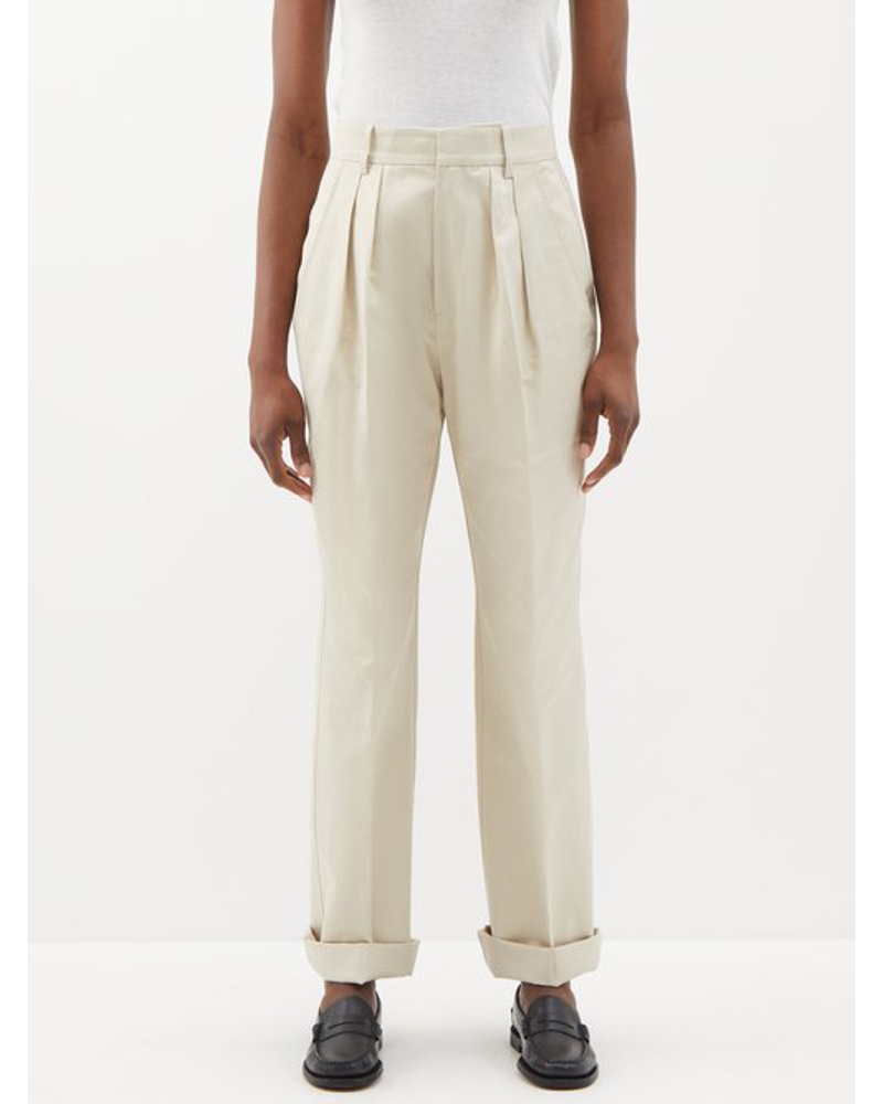 Fortela Damen Janet Pleated Cotton-blend Trousers