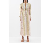Antoinette Printed Cotton-khadi Midi Dress