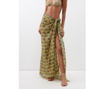 Abstract-print Cotton Sarong