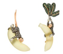 Monkey And Banana 18kt Rose-gold Earrings