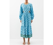 Carmen Floral-print Cotton-voile Midi Dress