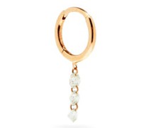Diamond & 18kt Rose-gold Hoop Single Earring