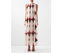 Nina Halterneck Silk-chiffon Maxi Dress