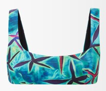 Starfish-print Recycled-fibre Bikini Top