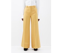 Bianca Wool-twill Wide-leg Suit Trousers