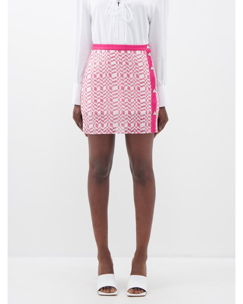 Missoni Damen Sequinned Silk Mini Skirt