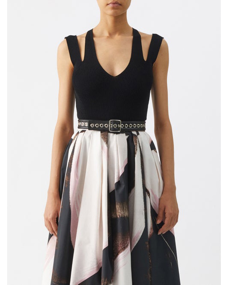 Alexander McQueen Damen Cutout Jersey Tank Top