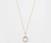 Round Small 14kt Gold Locket Necklace