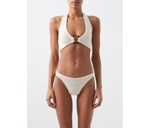 Coco Halterneck Crinkle-knit Bikini