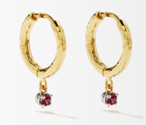Charmed Gabby Micro Ruby & 18kt Gold Earrings