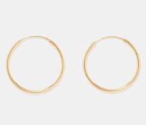 Tube 14kt Gold Hoop Earrings