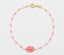 Flamingo Resin & 18kt Gold Bracelet