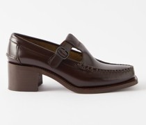 Alber 55 Leather T-bar Loafers