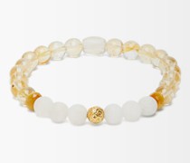Citrine, Agate & 18kt Gold Beaded Bracelet