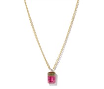 Diamond, Tourmaline & 18kt Gold Necklace