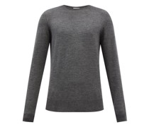Fitted Merino-wool Crew-neck Sweater