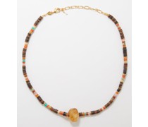 Tulum Beaded 18kt Gold-plated Necklace