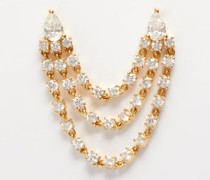 Bianca Double Loop Diamond & 18kt Gold Earring