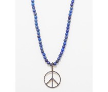 Peace Sapphire, Lapis & 18kt Gold Necklace