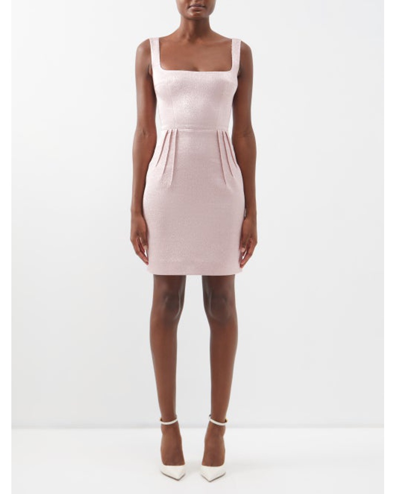 EMILIA WICKSTEAD Damen Salma Square-neck Cloqué-lamé Dress