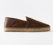 Suede And Leather Espadrilles