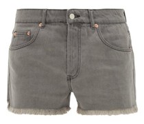 Frayed-hem Denim Shorts