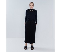 Uniform Wool-blend Front Split Skirt
