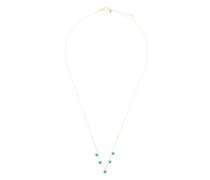 Dancing Green Emerald & 18kt Gold Necklace