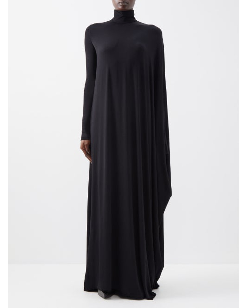 Balenciaga Damen Asymmetric Draped Stretch-jersey Gown