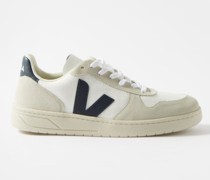 V-10 Suede And Mesh Trainers