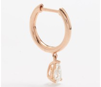 Diamond Drop Diamond & 18kt Rose-gold Earring