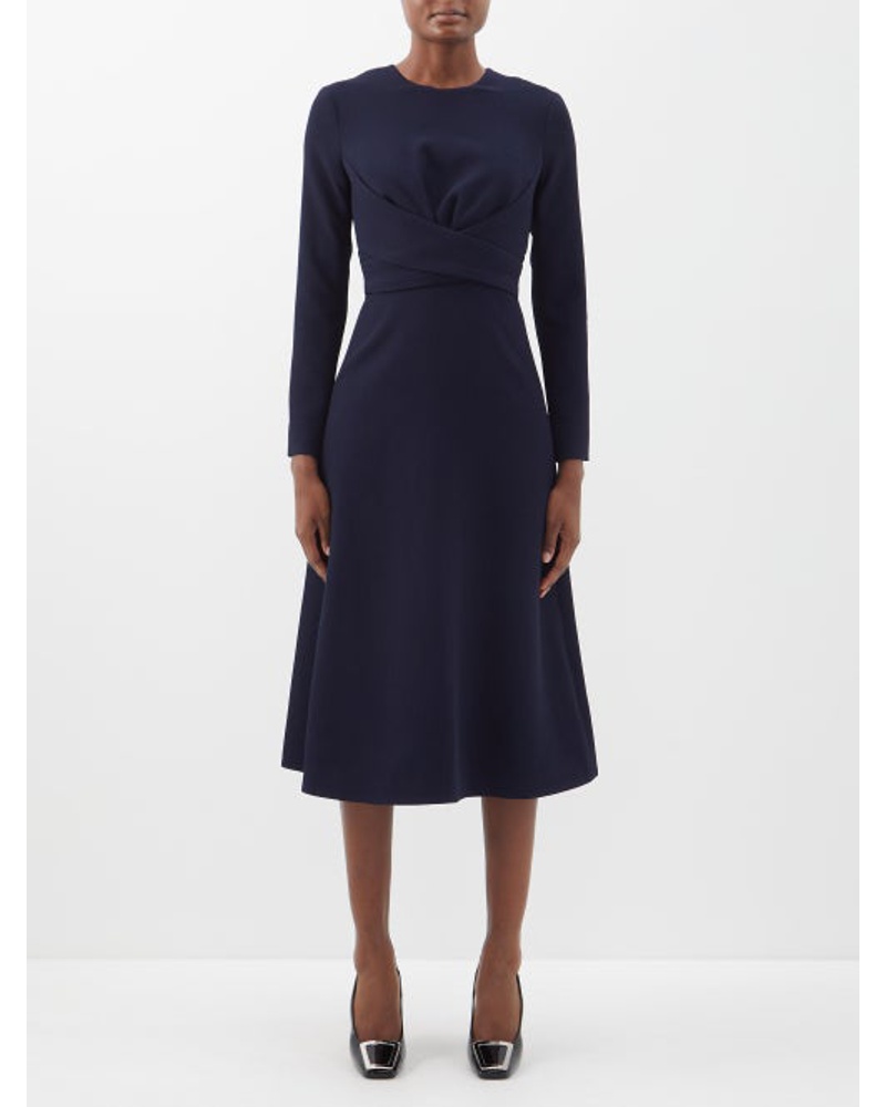 EMILIA WICKSTEAD Damen Elta Cross-waist Crepe Dress