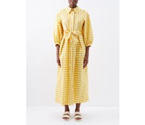 Yvonne Striped Cotton-twill Shirt Dress