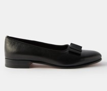 Opera Grosgrain-trimmed Leather Shoes
