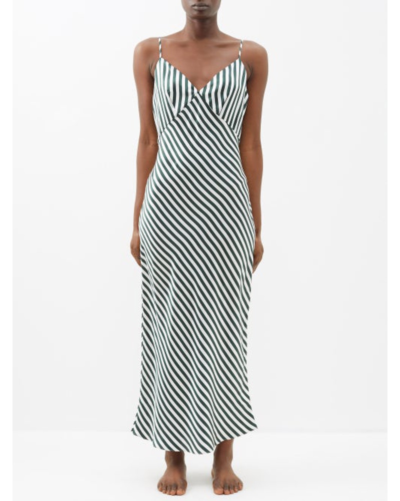 EMILIA WICKSTEAD Damen Trinny Striped Silk Slip Dress