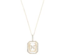 Initials Diamond, Quartz & 14kt Gold Necklace N-z