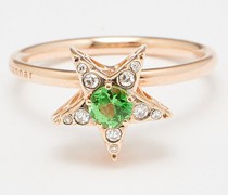 Star Diamond, Tsavorite & 18kt Rose-gold Ring