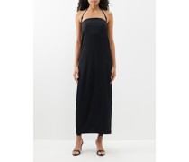 Halterneck Crepe Dress