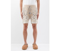 Bandana-jacquard Cotton-blend Shorts