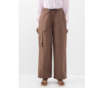 Esther Wide-leg Recycled-fibre Cargo Trousers