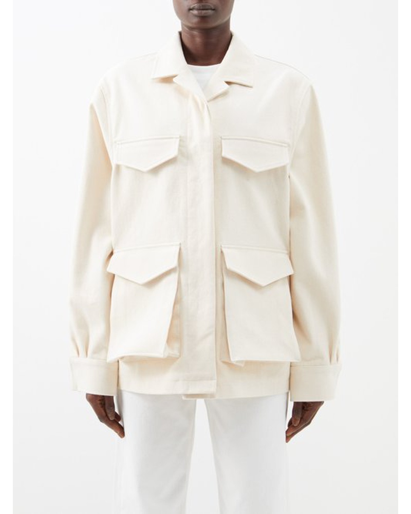 Totême Damen Patch-pocket Cotton-canvas Jacket