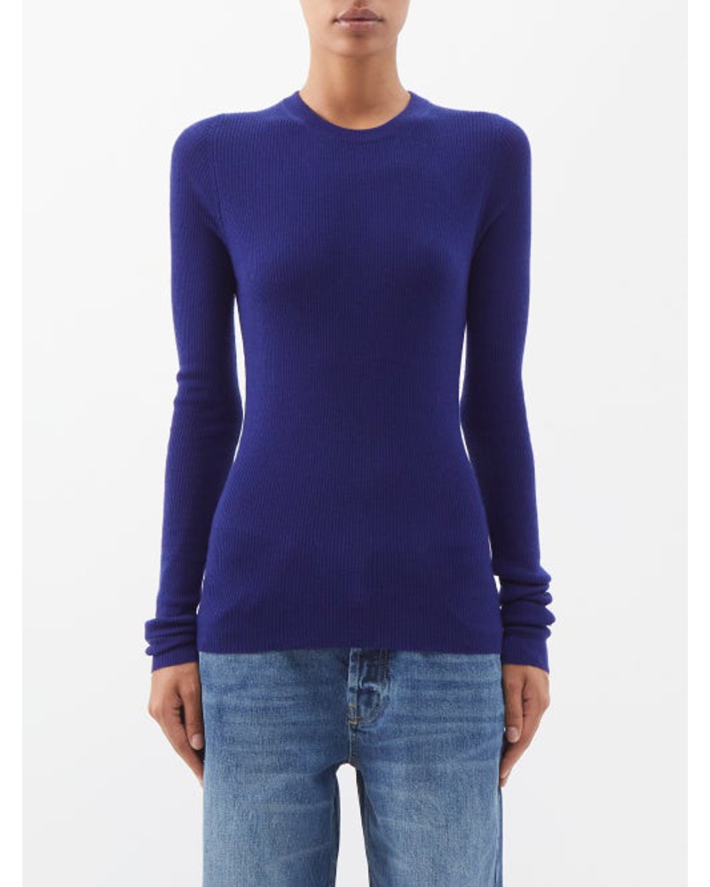Raey Damen Crew-neck Fine-rib Responsible Merino Wool Sweater