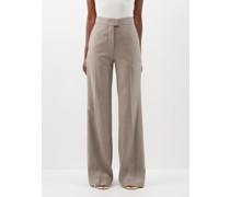Flared Cashmere Tailored Trousers