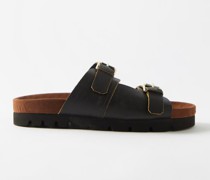 Florin Grained-leather Sandals